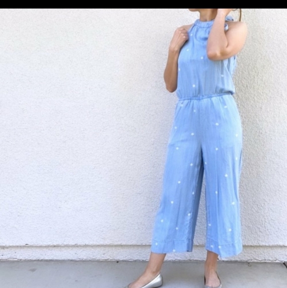 Cloth & Stone Polka Dot Chambray Jumpsuit - Picture 10 of 10